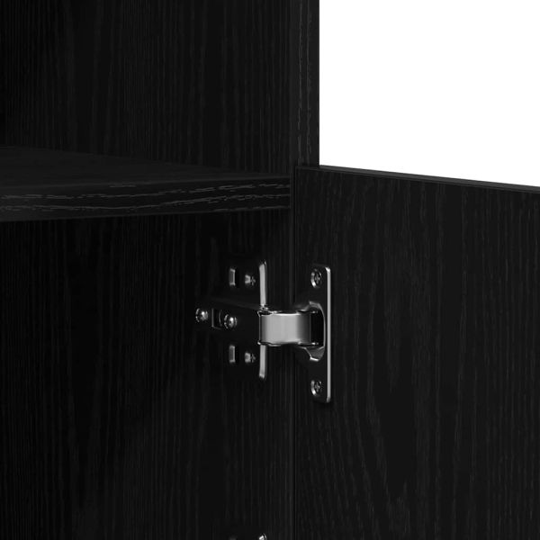 LED конзолна маса Черния дъб 41 x 37 x 100 см Инженерно дърво