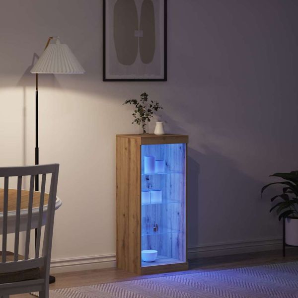 LED конзолна маса Дъб 41 x 37 x 100 см Инженерно дърво