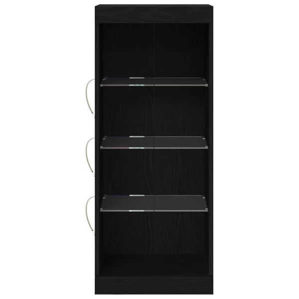 LED конзолна маса Черния дъб 41 x 37 x 100 см Инженерно дърво