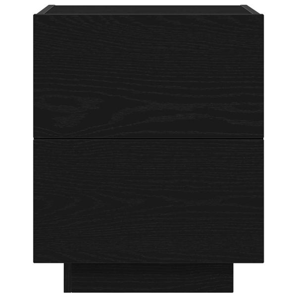 Нощен шкаф 2 pcs Черния дъб 45 x 40 x 55 см Инженерно дърво