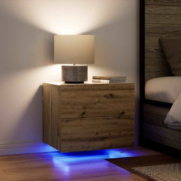 Нощен шкаф с чекмедже 2 pcs Дъб 50 x 39 x 41 cm Инженерно дърво