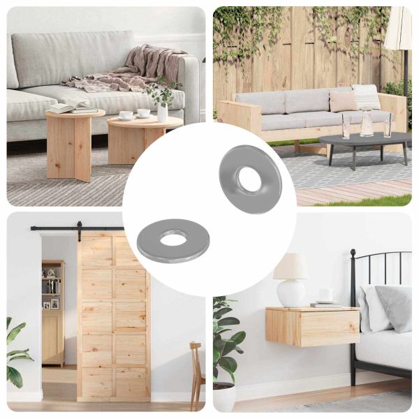 Шайби 2 pcs Сребрист 12 x 12 x 1,2 см Желязо