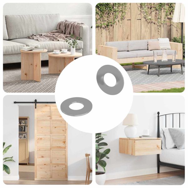 Шайби 2 pcs Сребрист 16 x 16 x 1,5 см Желязо