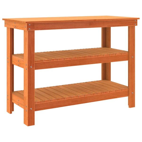 Работна маса Восъчнокафяв 110,5 x 50 x 80 cm Борово дърво масив