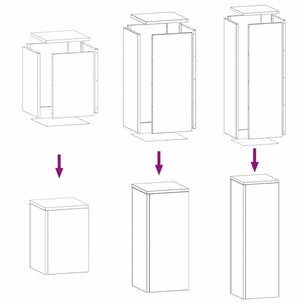 Стойка за растения 3 pcs Бяло Стомана