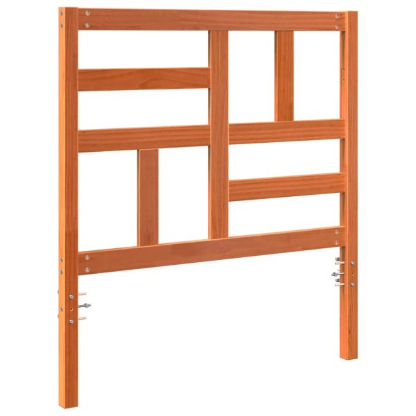 Главня за легло Кафяво с восъчно покритие 105,5 x 4 x 104 см