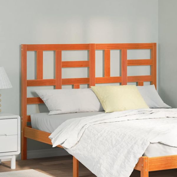 Главня за легло Кафяво с восъчно покритие 145,5 x 4 x 104 см