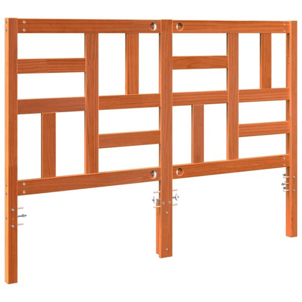 Главня за легло Кафяво с восъчно покритие 145,5 x 4 x 104 см