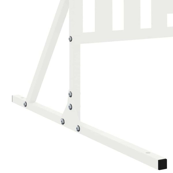 Екран за уединение Бяло 100 x 50 x 180 см Стомана