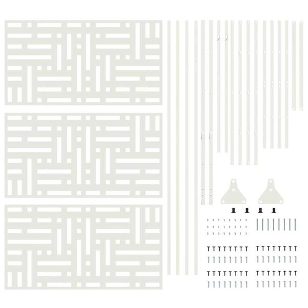 Екран за уединение Бяло 100 x 50 x 180 см Стомана