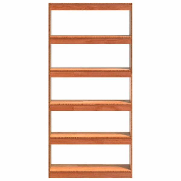 Шкаф за книги Кафяво с восъчно покритие 80 x 30 x 167,5 см