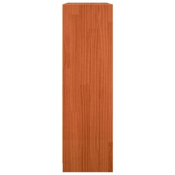 Шкаф за книги Кафяво с восъчно покритие 104 x 33 x 110 см