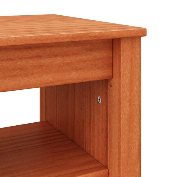 Пейка за обувки Кафяво с восъчно покритие 160 x 36,5 x 50 см