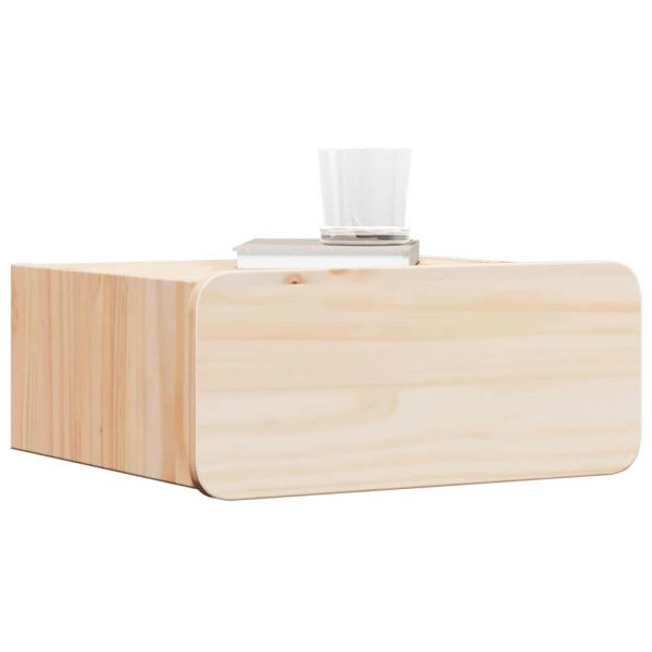 Нощно шкафче 2 pcs Кафяво 39 x 34 x 16,5 см Борово дърво масив