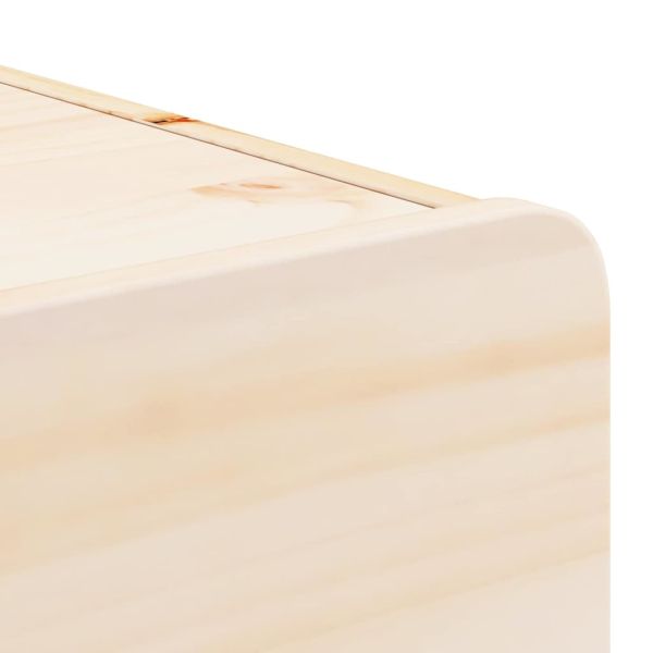 Нощно шкафче 2 pcs Кафяво 39 x 34 x 16,5 см Борово дърво масив