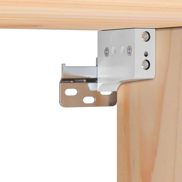 Нощно шкафче 2 pcs Кафяво 39 x 34 x 16,5 см Борово дърво масив