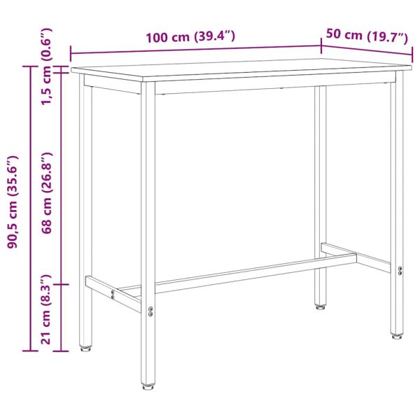 Маса Старо дърво 100 x 50 x 90,5 см