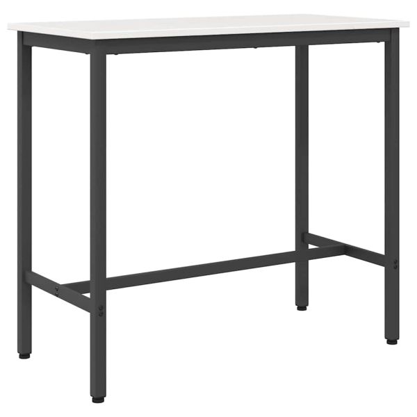 Маса Бяло 100 x 50 x 91 cm Инженерна дървесина и стомана