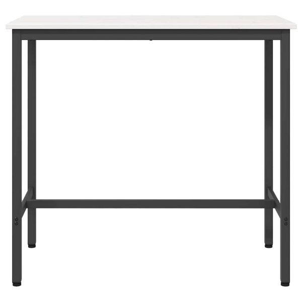 Маса Бяло 100 x 50 x 91 cm Инженерна дървесина и стомана