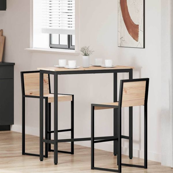 Маса Естествен 100 x 40 x 101 см Инженерна дървесина и стомана