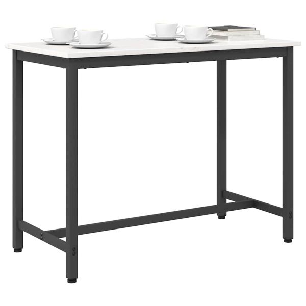 Маса Бяло 100 x 50 x 77 см Инженерна дървесина и стомана