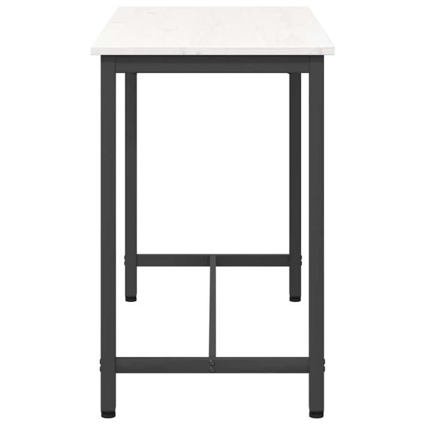 Маса Бяло 100 x 50 x 77 см Инженерна дървесина и стомана