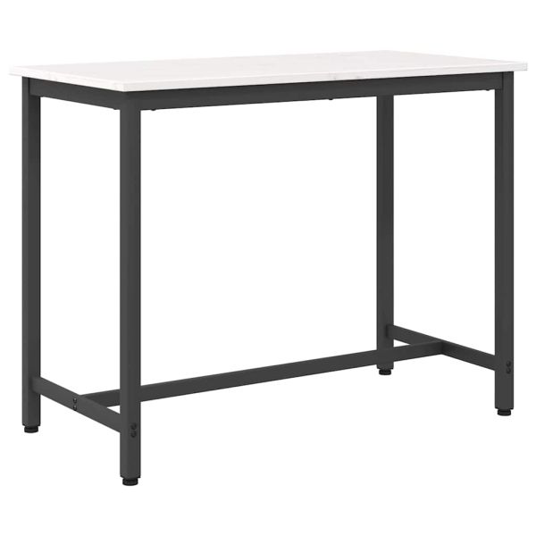 Маса Бяло 100 x 50 x 77 см Инженерна дървесина и стомана