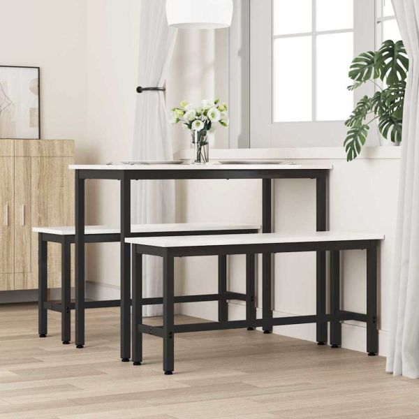 Пейка за хранене 2 pcs Бяло 100 x 32,5 x 49 см