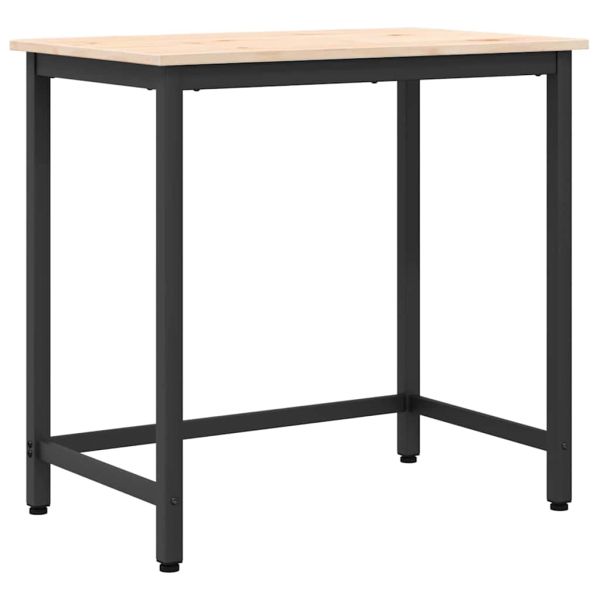 Маса Естествен 80 x 50 x 77 см Инженерна дървесина и стомана