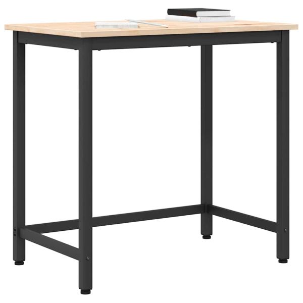 Маса Естествен 80 x 50 x 77 см Инженерна дървесина и стомана