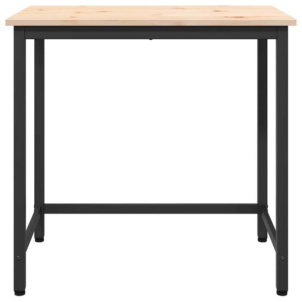 Маса Естествен 80 x 50 x 77 см Инженерна дървесина и стомана