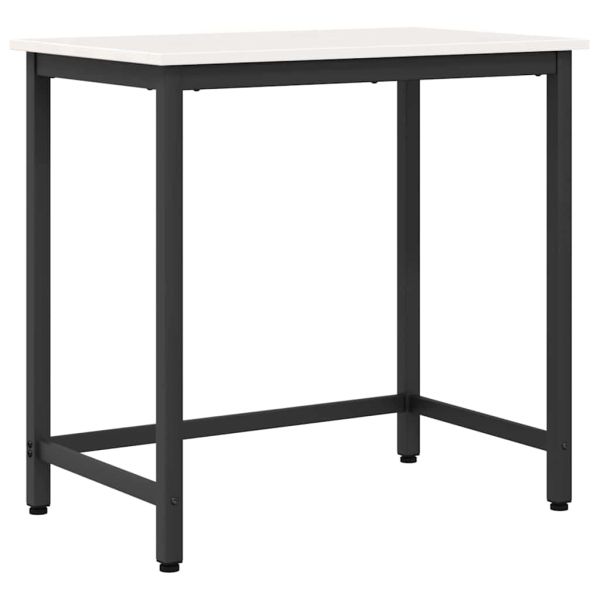 Маса Бяло 80 x 50 x 77 см Инженерна дървесина и стомана