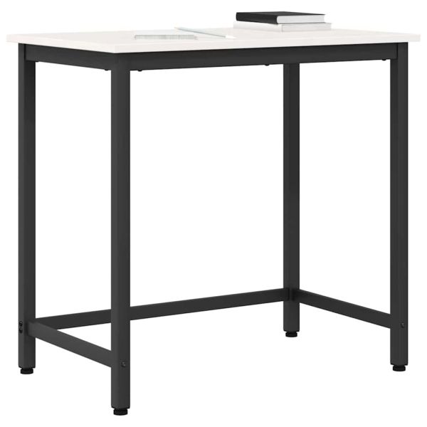 Маса Бяло 80 x 50 x 77 см Инженерна дървесина и стомана