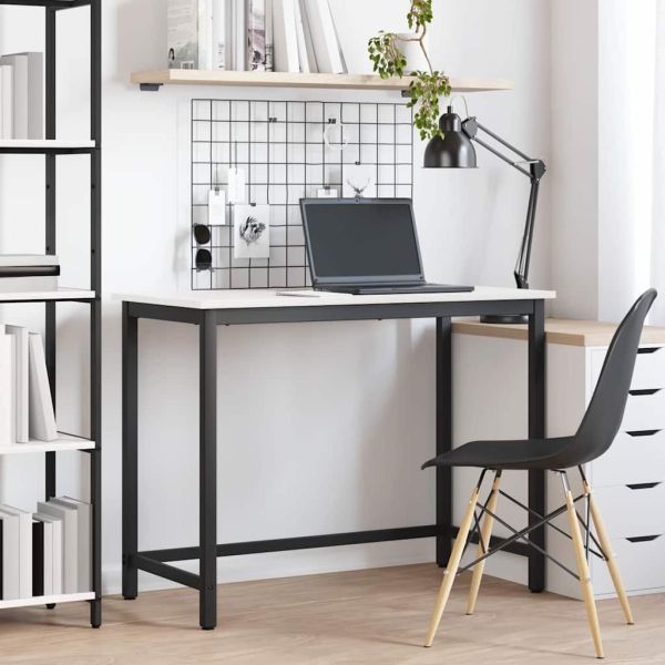 Маса Бяло 100 x 50 x 77 см Инженерна дървесина и стомана