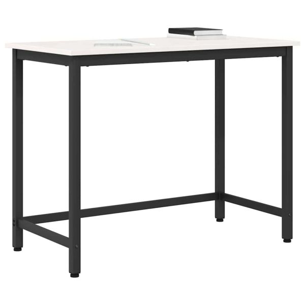 Маса Бяло 100 x 50 x 77 см Инженерна дървесина и стомана