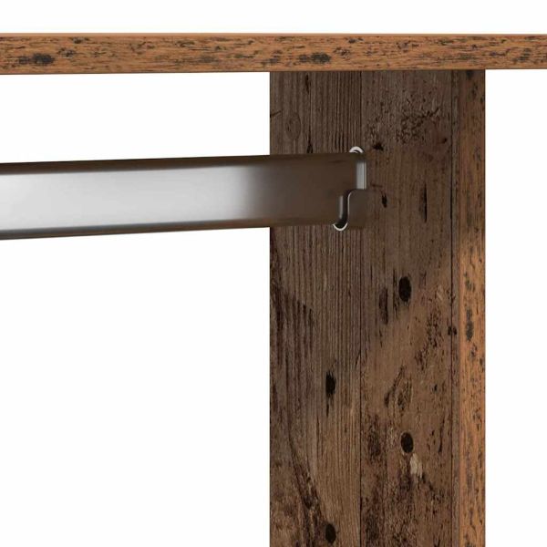 Гардероб с рафт Старо дърво 102 x 38 x 110 см Инженерно дърво