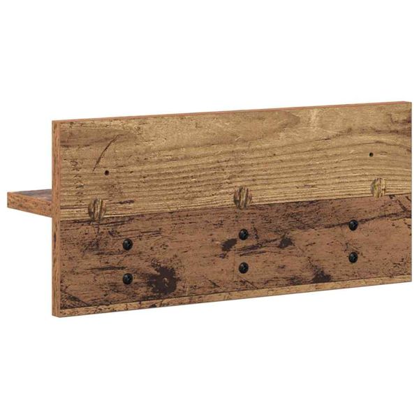 Стенен закачалка за палта Старо дърво 40 x 10,5 x 18 см