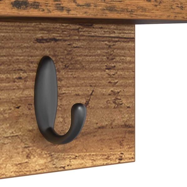 Стенен закачалка за палта Старо дърво 40 x 10,5 x 18 см