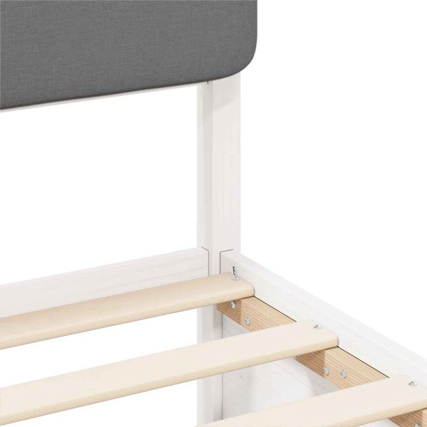 Леглова рамка с тапицирана гръбна част Таупе 80 x 200 cm