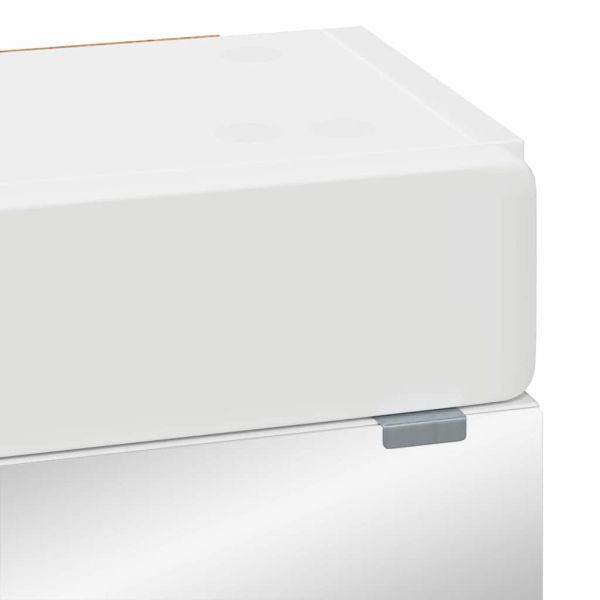 Шкаф с огледало за баня с рафт TULUM Бяло 60 x 16,5 x 78 см