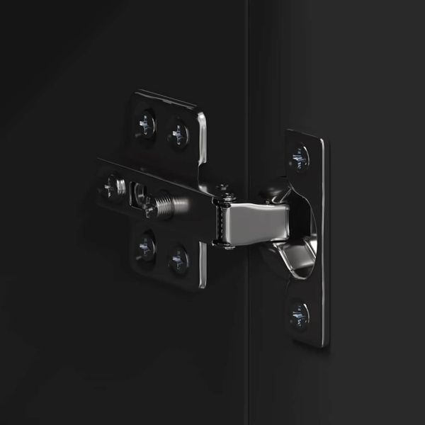 Шкаф с огледало за баня с рафт TULUM Черно 60 x 16,5 x 78 см