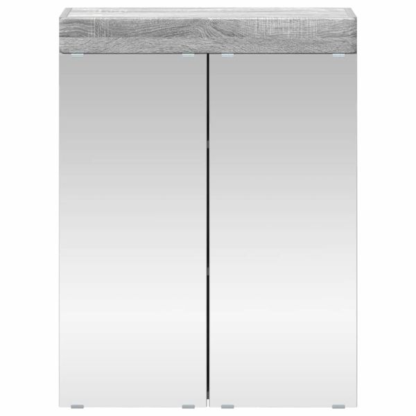 Шкаф с огледало за баня TULUM Сив Сонома 60 x 16,5 x 78 см