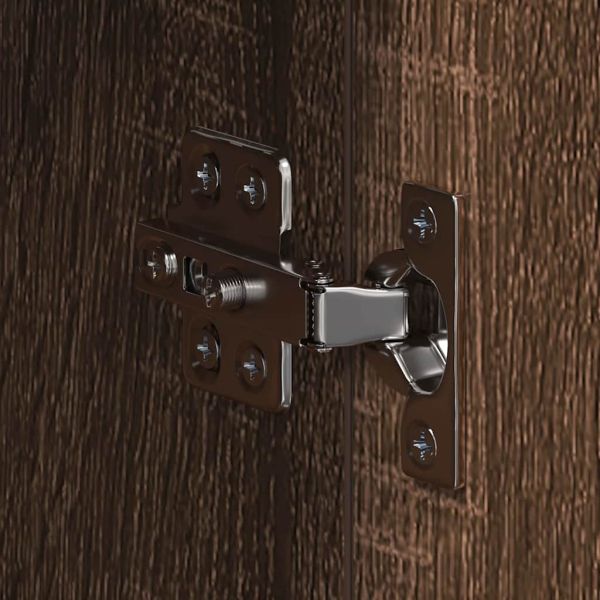 Шкаф с огледало за баня TULUM Кафяв дъб 60 x 16,5 x 78 см