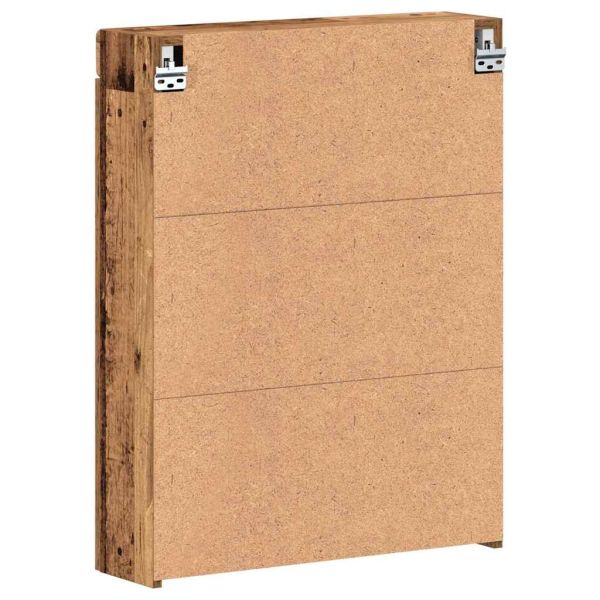 Шкаф с огледало за баня TULUM Старо дърво 60 x 16,5 x 78 см