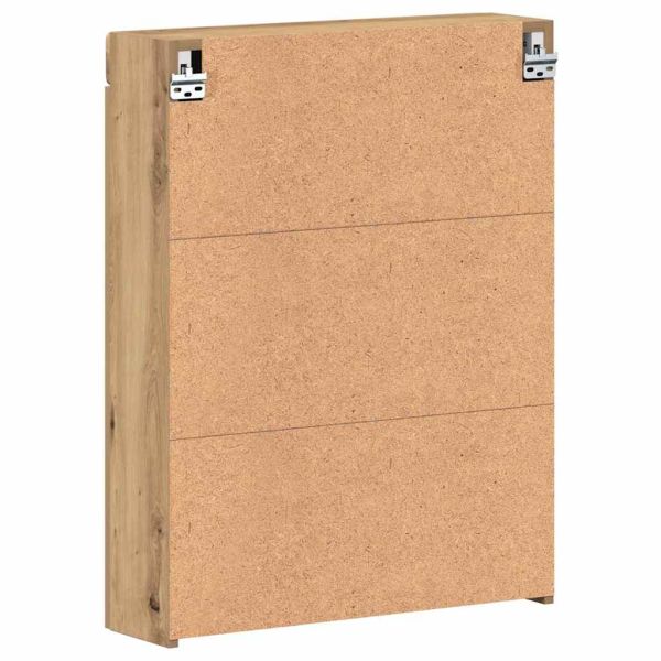 Шкаф с огледало за баня с рафт TULUM Дъб 60 x 16,5 x 78 см