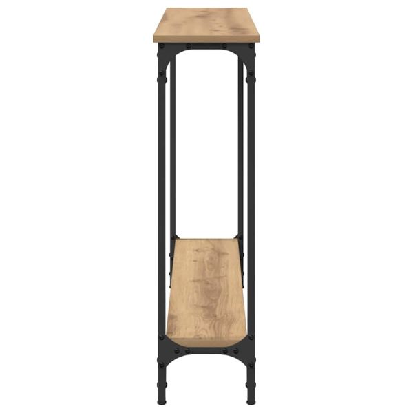 Конзолна маса с рафт Дъб 100 x 22,5 x 75 см Инженерно дърво