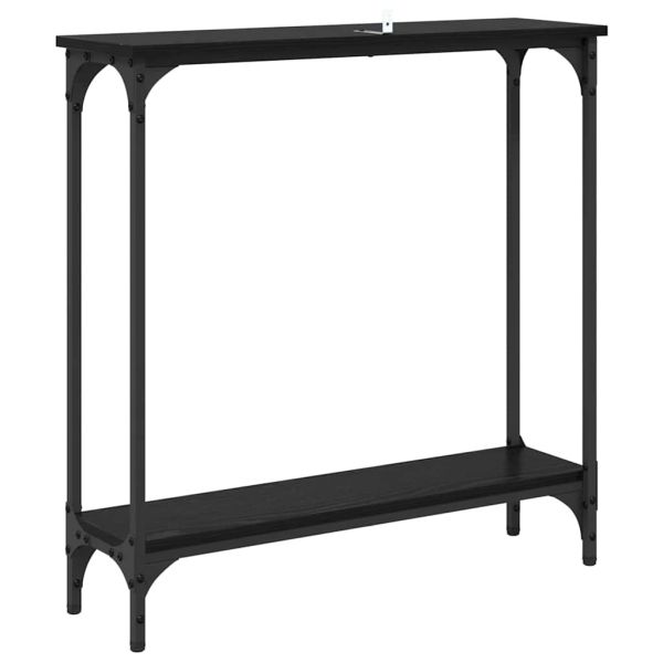 Конзолна маса Черния дъб 75 x 22,5 x 75 см Инженерно дърво