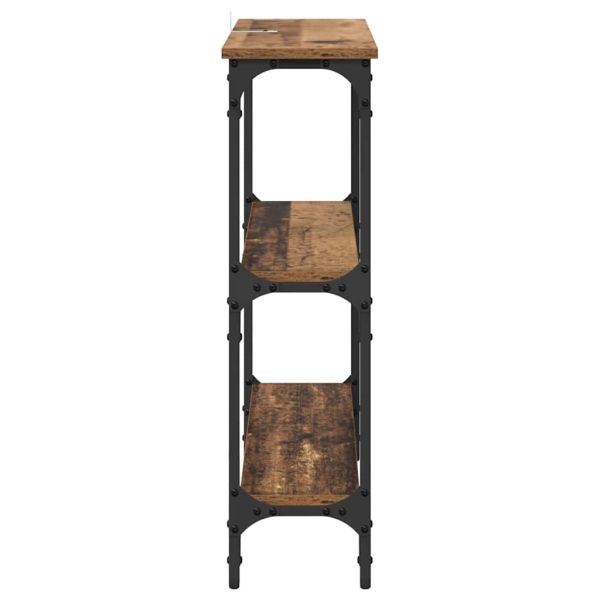 Конзолна маса Старо дърво 75 x 22,5 x 75 см Инженерно дърво