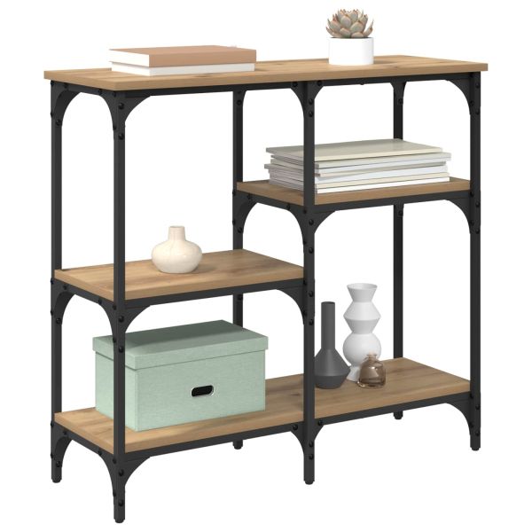 Конзолна маса с рафт Дъб 80 x 29 x 75 см Инженерно дърво