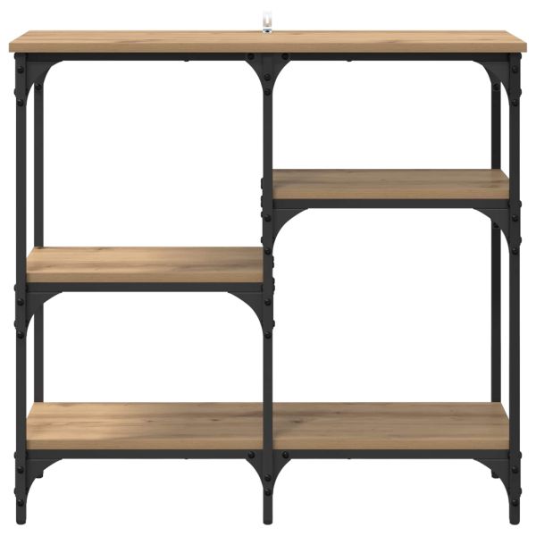 Конзолна маса с рафт Дъб 80 x 29 x 75 см Инженерно дърво